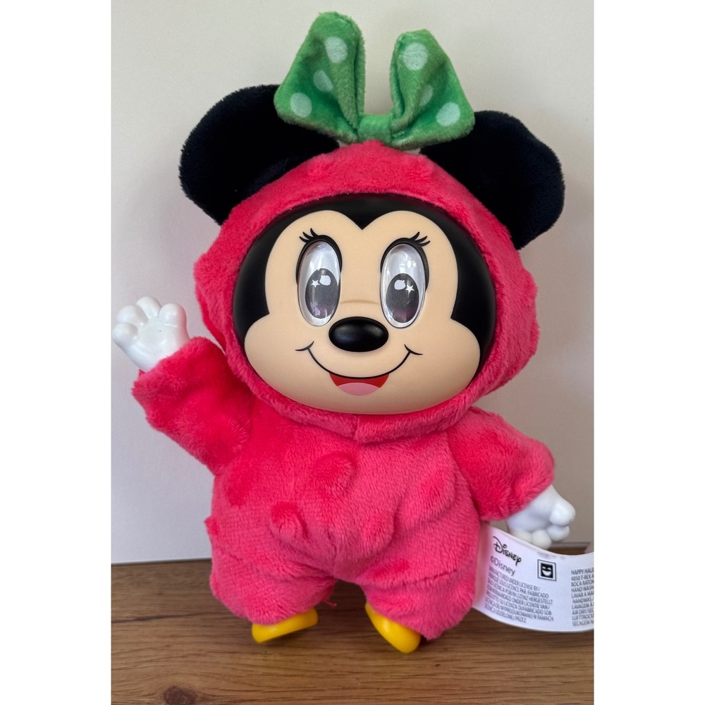 Disney Fresh Picked Minnie Mouse Plush Charm Small Pink Strawberry Fruit Costume